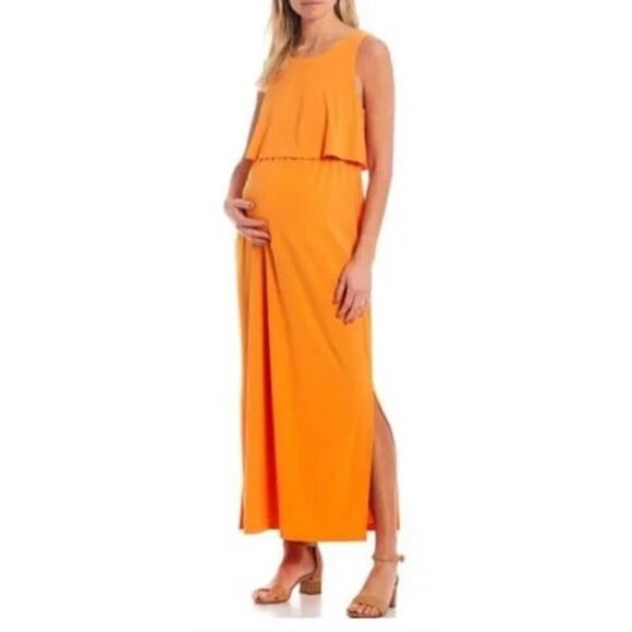 Alex Marie Tangerine Maternity Dress NWT Sz. M - Picture 1 of 6